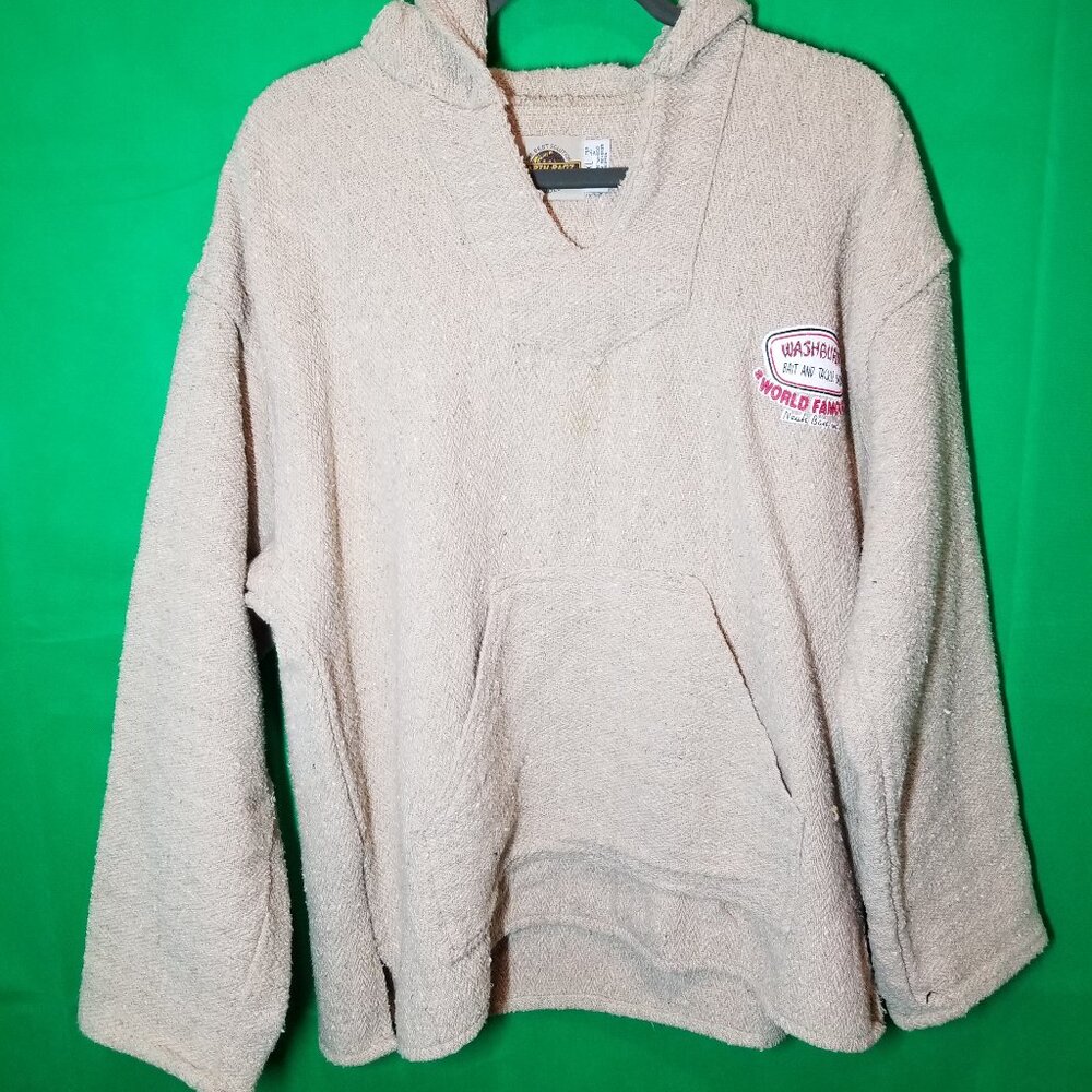 Earth Ragz Pullover Hoodie XL Ivory Surfer Beachwear Retro Boho